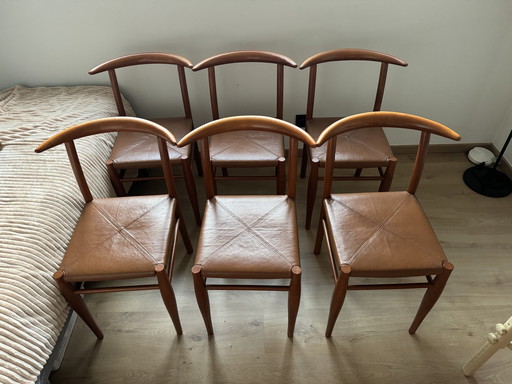 6x Philippe Starck Bullhorn Aleph Tessa Nature Chairs