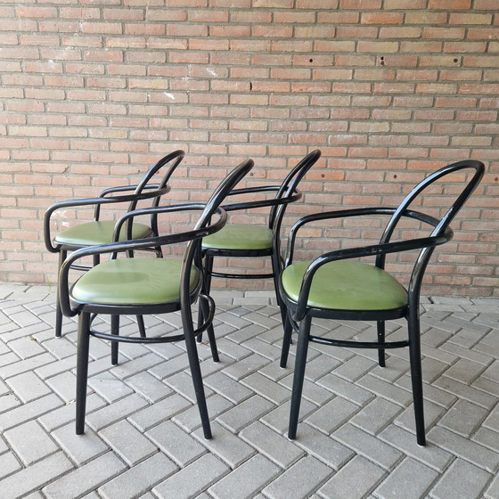 Image 1 of Radomir Hoffman  Ligma Set Van 4 Bend Wood Chairs