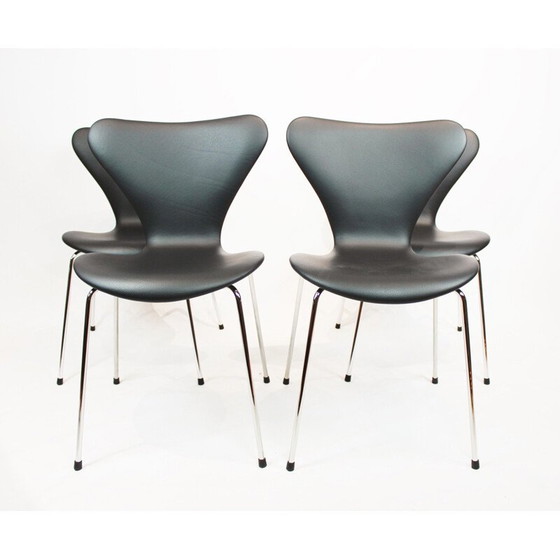 Image 1 of Set van 4 vintage Seven stoelen, model 3107 van Arne Jacobsen van Fritz Hansen