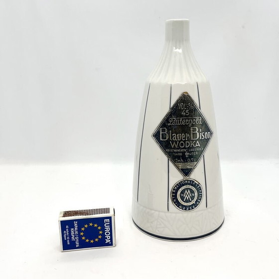 Image 1 of Vintage Bison porseleinen wodka fles van Lichte Fine China, Duitsland 1968