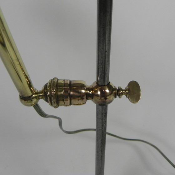 Image 1 of Messing bureaulamp, met roterende kap, jaren 30