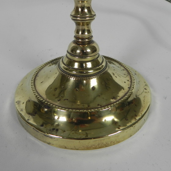 Image 1 of Messing bureaulamp, met roterende kap, jaren 30