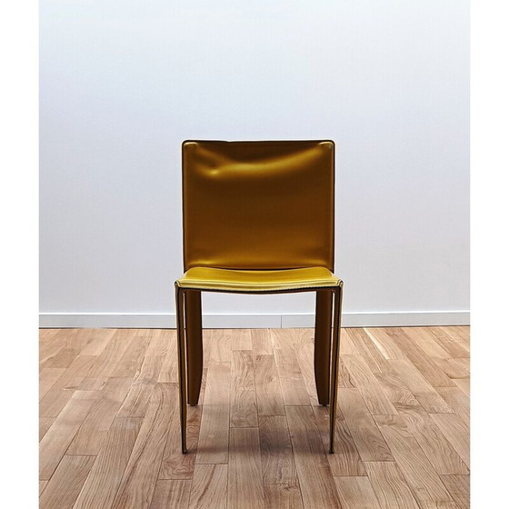 Image 1 of Vintage stoel in dik geverfd leer van Margot voor Cattelan Italia