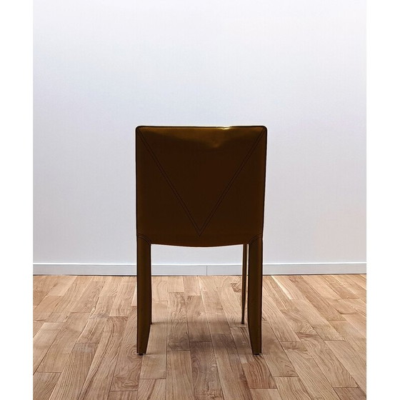 Image 1 of Vintage stoel in dik geverfd leer van Margot voor Cattelan Italia