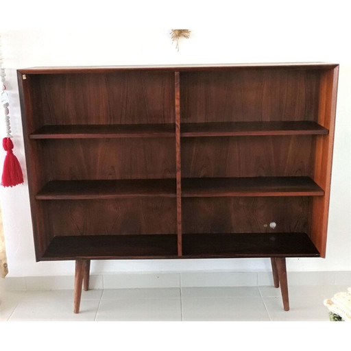 Vintage palissander boekenkast van Brouer Møbelfabrik, Denemarken 1970
