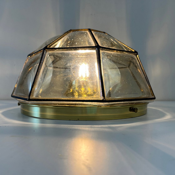 Image 1 of Vintage plafond- of wandlamp, model 3092 Limburg Glashütte.