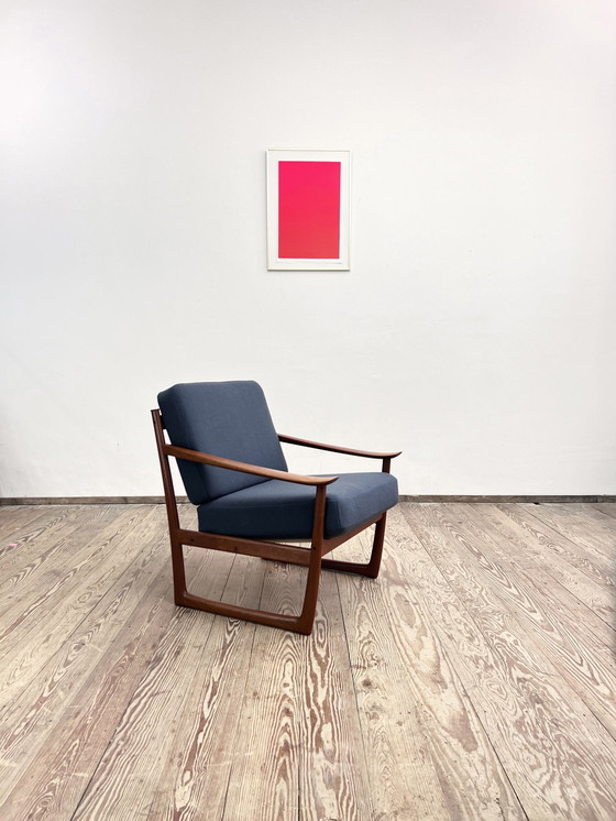 Image 1 of Teakhouten fauteuil FD 130 van Peter Hvidt voor France and Son, Denemarken, 1960