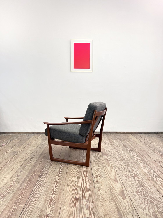 Image 1 of Teakhouten fauteuil FD 130 van Peter Hvidt voor France and Son, Denemarken, 1960