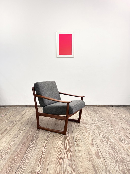 Teakhouten fauteuil FD 130 van Peter Hvidt voor France and Son, Denemarken, 1960