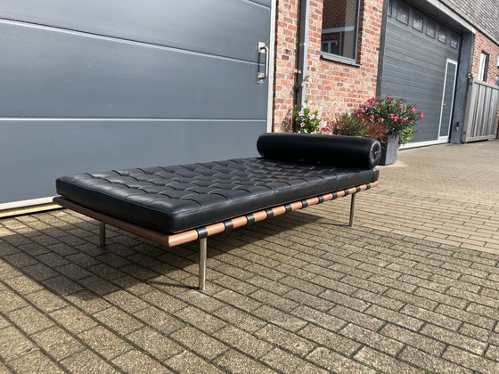 Image 1 of Knoll Barcelona Daybed Zwart Leder, Mies Van Der Rohe