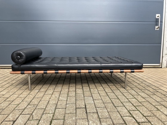 Image 1 of Knoll Barcelona Daybed Zwart Leder, Mies Van Der Rohe