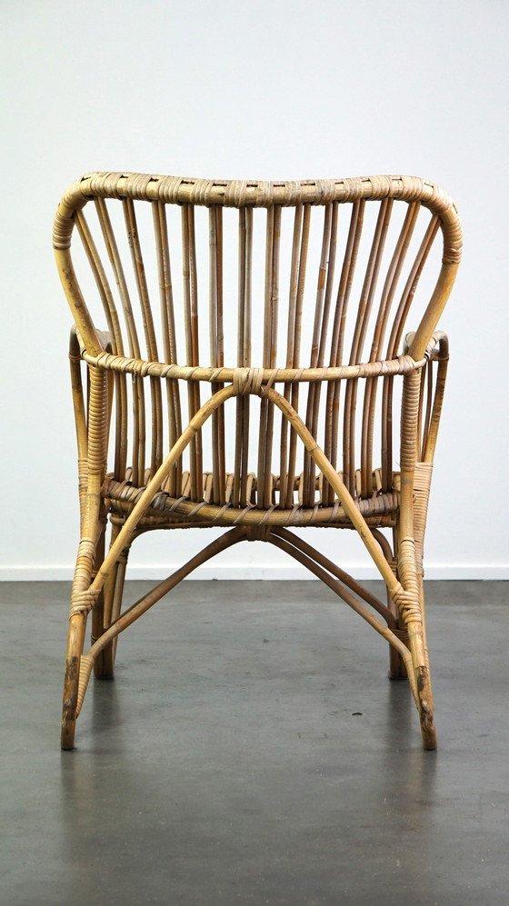 Image 1 of Vintage design rotan fauteuil