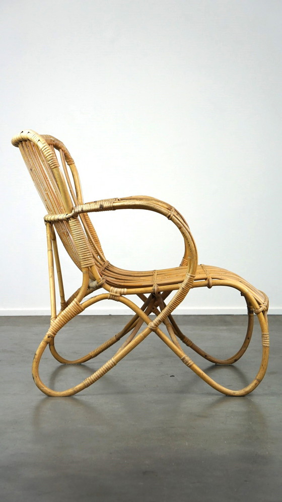 Image 1 of Vintage design rotan fauteuil