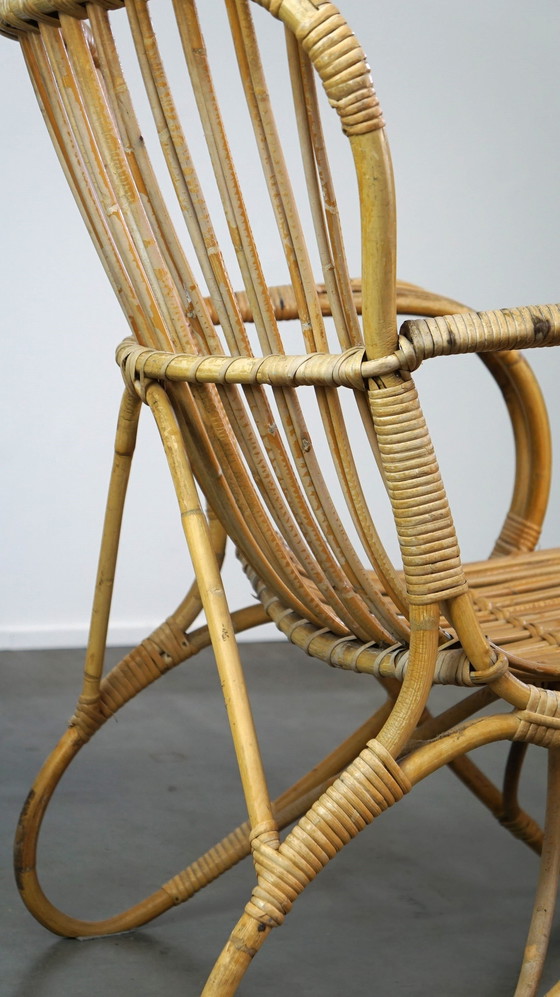 Image 1 of Vintage design rotan fauteuil