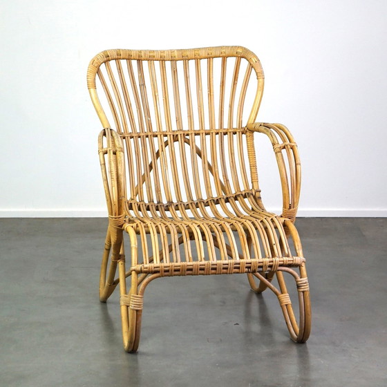 Image 1 of Vintage design rotan fauteuil