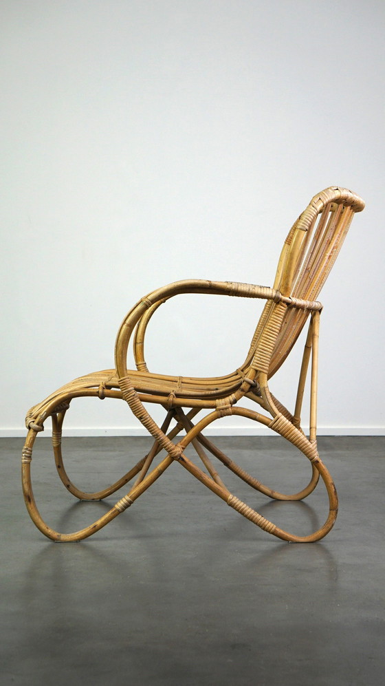 Image 1 of Vintage design rotan fauteuil