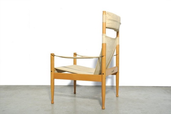 Image 1 of Erik Wørts Safari Chair For Niels Eilersen Denmark 1960