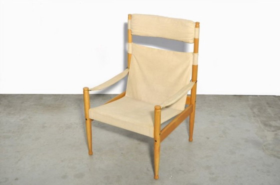 Image 1 of Erik Wørts Safari Chair For Niels Eilersen Denmark 1960