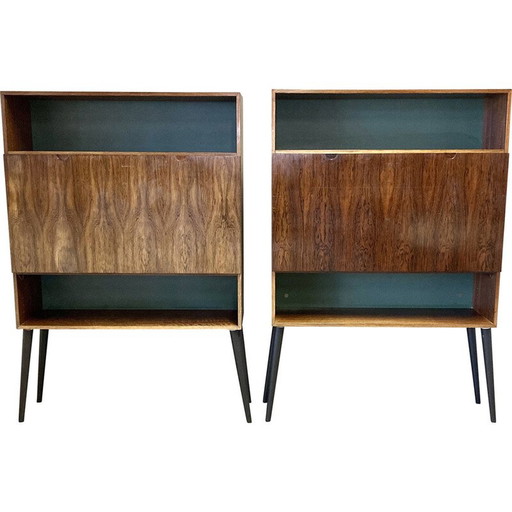 Paar vintage Scandinavische palissander bureaus, 1950