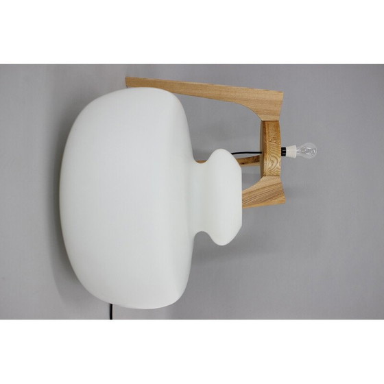 Image 1 of Vintage eikenhouten lamp van Uluv, Tsjecho-Slowakije 1970