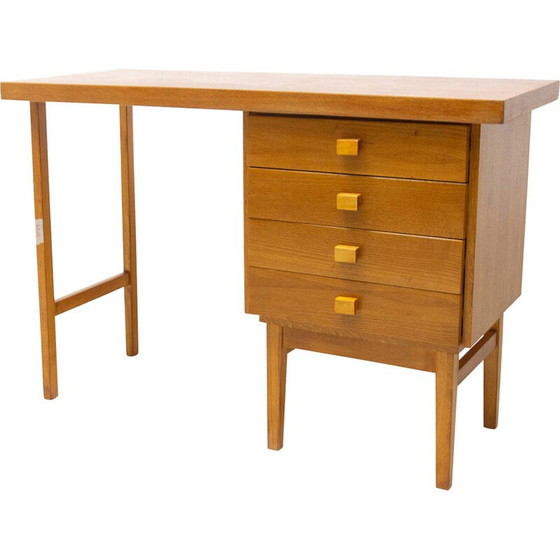 Image 1 of Vintage beuken bureau voor Hikor Písek, Tsjecho-Slowakije 1980