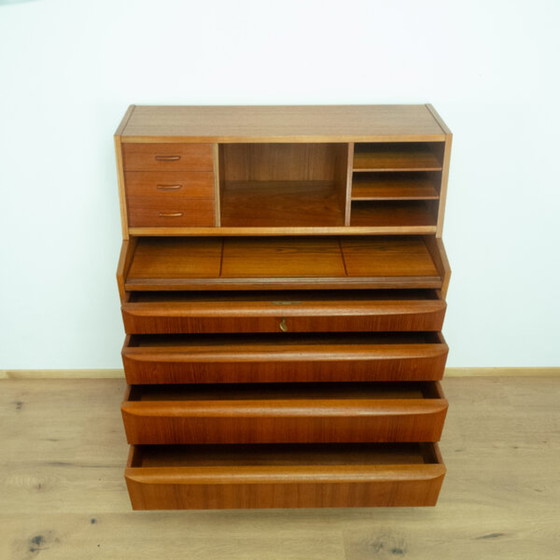 Image 1 of Deens eiken secretaire en kaptafel uit 1960