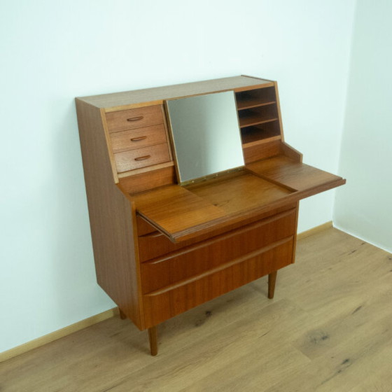 Image 1 of Deens eiken secretaire en kaptafel uit 1960