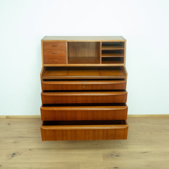 Image 1 of Deens eiken secretaire en kaptafel uit 1960