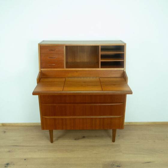 Image 1 of Deens eiken secretaire en kaptafel uit 1960