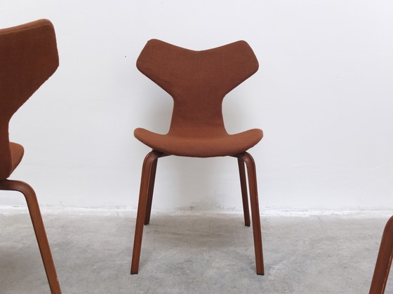 Image 1 of 4x Fritz Hansen Grand Prix Stoelen Van Arne Jacobsen