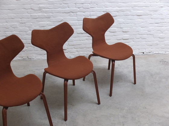 Image 1 of 4x Fritz Hansen Grand Prix Stoelen Van Arne Jacobsen