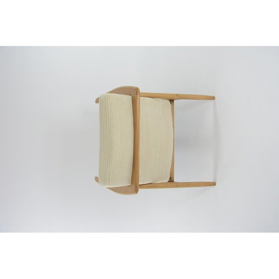 Image 1 of Vintage fauteuils Z ivoorkleurig ribfluweel 1960