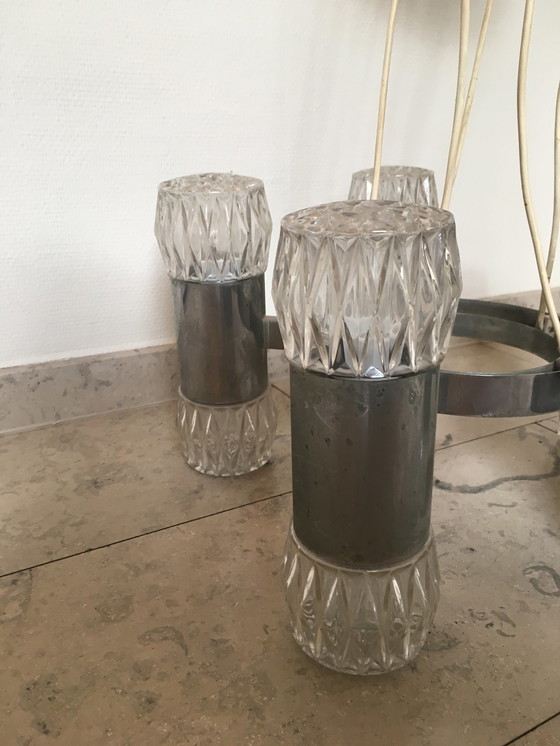 Image 1 of vintage chrome cascade hanglamp