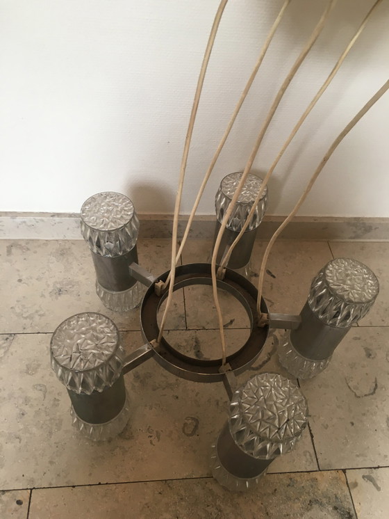 Image 1 of vintage chrome cascade hanglamp