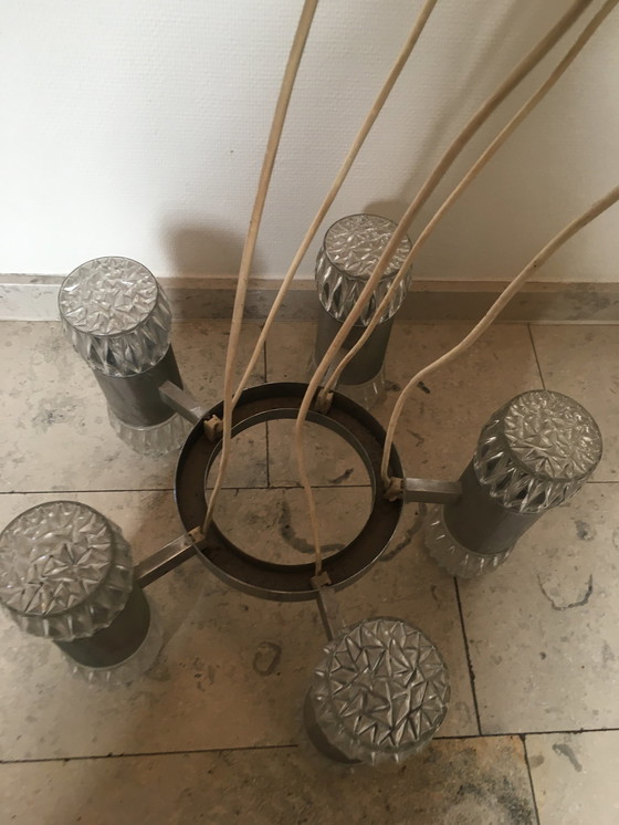 Image 1 of vintage chrome cascade hanglamp