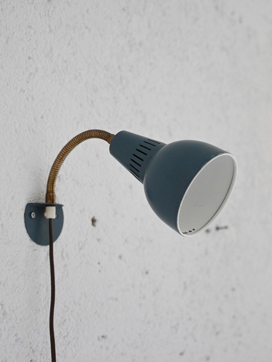 Image 1 of Originele Scandinavische wandlamp uit 1960, verstelbaar metalen applique armatuur