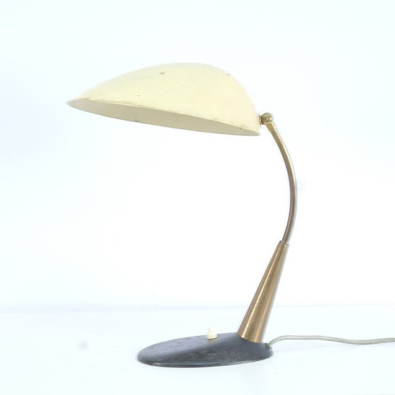 Image 1 of Vintage tafellampen met metalen kappen, Italië 1960