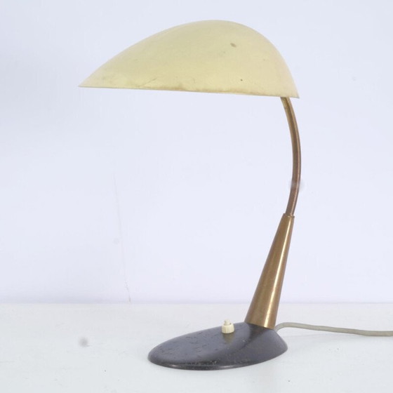 Image 1 of Vintage tafellampen met metalen kappen, Italië 1960