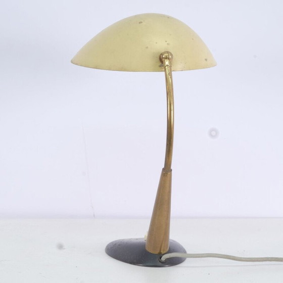 Image 1 of Vintage tafellampen met metalen kappen, Italië 1960