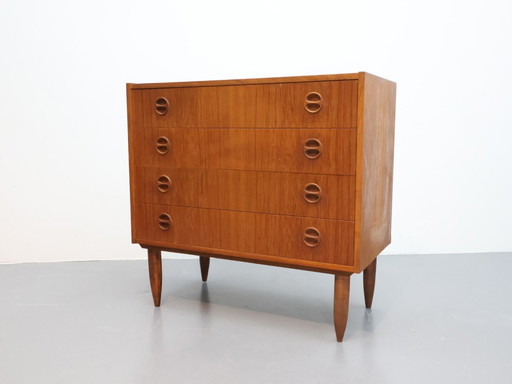 Vintage Ladekast 4 Lades Teak