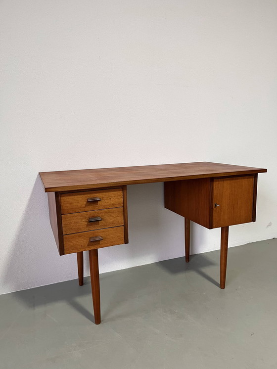 Image 1 of Vintage Deens teak bureau