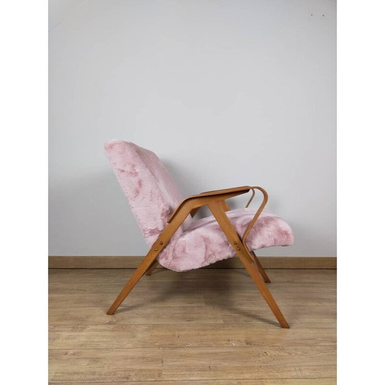 Image 1 of Paar vintage beukenhouten fauteuils van Frantisek Jirak voor Tatra Nabytok, 1960