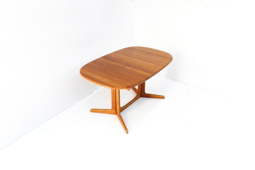 Vintage Deense Ovalen Uitschuifbare Eettafel Tafel Massief Teak Gudme Mobelfabrik 