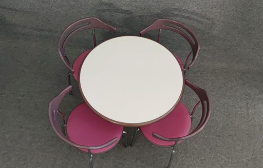 Kusch & Co Set Stoelen Tafel Eetkamerstoel Keukenstoel Mid Century Modern Design 60s Vintage Retro 60S