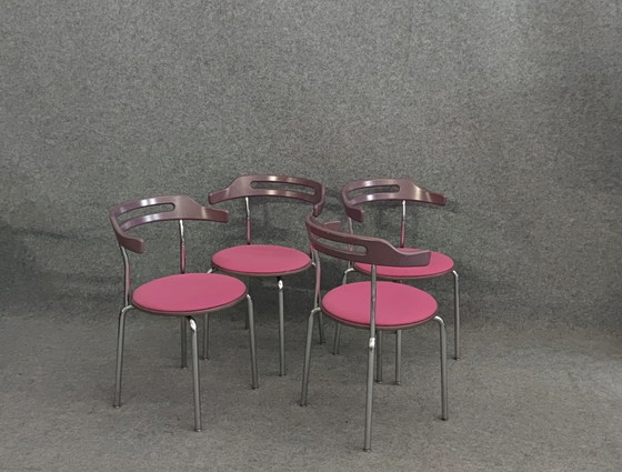 Image 1 of Kusch & Co Set Stoelen Tafel Eetkamerstoel Keukenstoel Mid Century Modern Design 60s Vintage Retro 60S