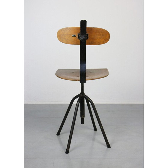 Image 1 of Paar draaistoelen vintage industrieel zwart, jaren 1960