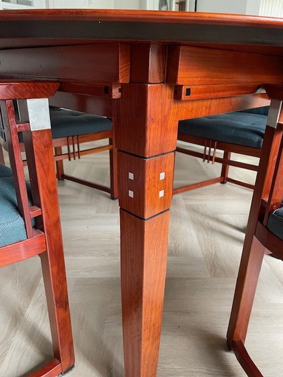 Image 1 of Schuitema Art Deco Eettafel Met 4 Stoelen