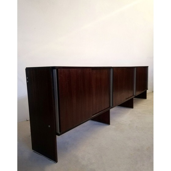 Image 1 of Italiaans vintage dressoir in palissander en aluminium van Mim Concept, jaren 1970