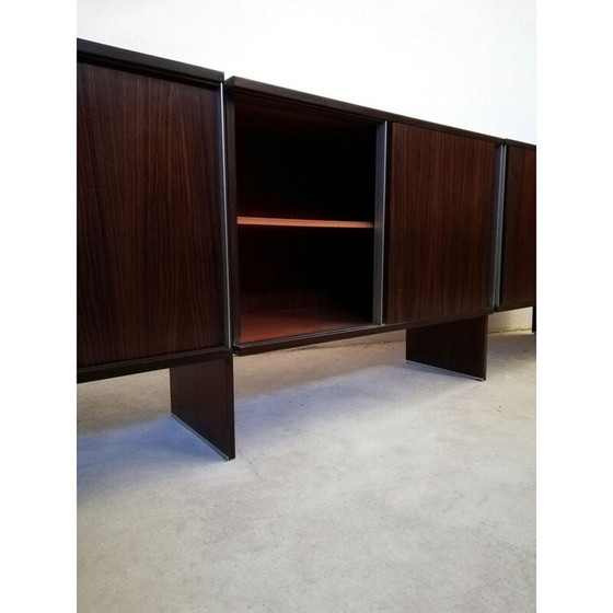 Image 1 of Italiaans vintage dressoir in palissander en aluminium van Mim Concept, jaren 1970