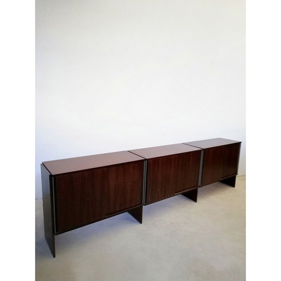 Image 1 of Italiaans vintage dressoir in palissander en aluminium van Mim Concept, jaren 1970